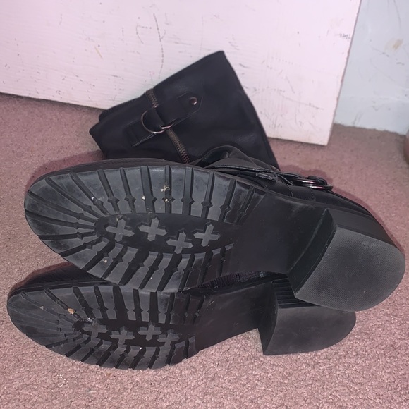 So Black Faux Leather Riding Knee High Boots - Picture 7 of 9